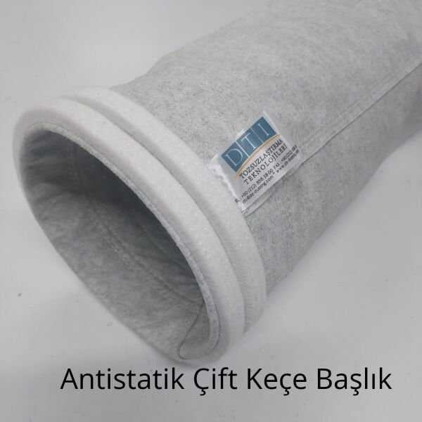 Filtre Torbası: Kumaş Cinsi: %50 POLYESTER + %50 AKRİLİK ANTİSTATİK HARMAN 500 gr/m2 Yüzey işleme: Standart