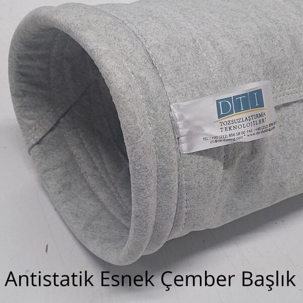 Filtre Torbası: Kumaş Cinsi: POLYESTER ANTİSTATİK HARMAN 550 gr/m2 Yüzey işleme: Hidrofob