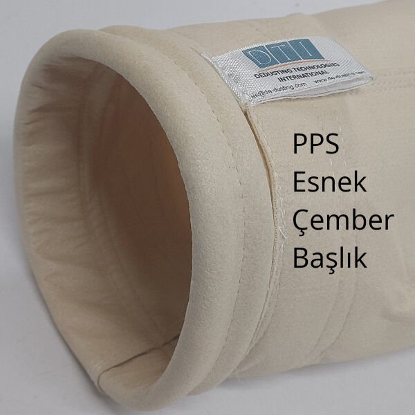 Filtre Torbası: Kumaş Cinsi: PPS 550 gr/m2 Yüzey işleme: Hidrofob