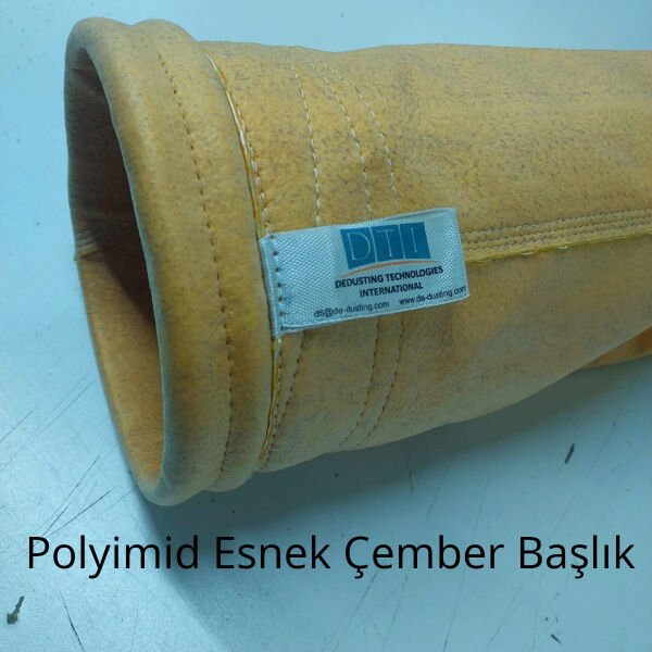 Filtre Torbası: Kumaş Cinsi: POLYIMID 500 gr/m2 Yüzey işleme: Membran