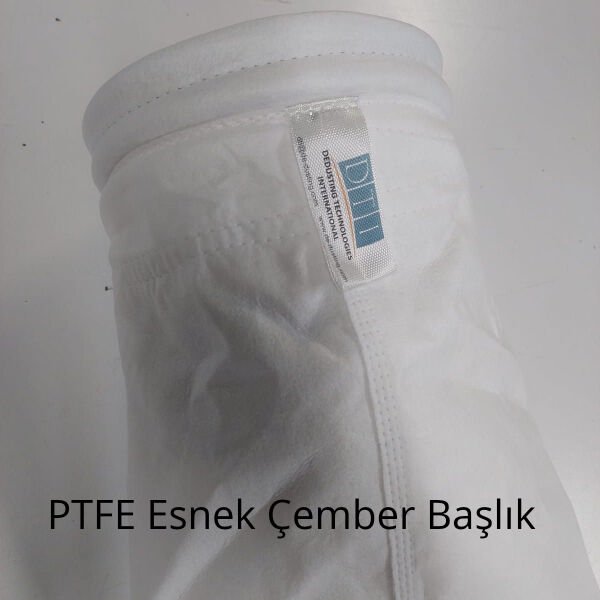 Filtre Torbası: Kumaş Cinsi: PTFE 750 gr/m2 Yüzey işleme: Hidrofob