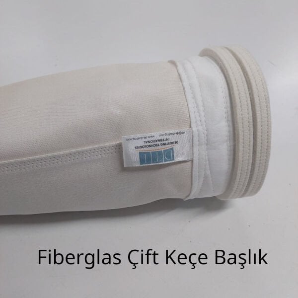 Fiberglass kumaştan üretilmiş filtre torbası: Kumaş Cinsi: FİBERGLASS 750 gr/m2 Yüzey işleme: Membran