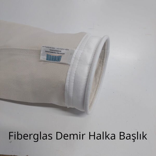 Fiberglass kumaştan üretilmiş filtre torbası: Kumaş Cinsi: FİBERGLASS 750 gr/m2 Yüzey işleme: Membran