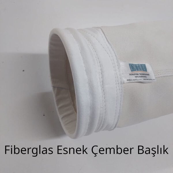 Fiberglass kumaştan üretilmiş filtre torbası: Kumaş Cinsi: FİBERGLASS 750 gr/m2 Yüzey işleme: Membran